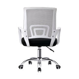 Oikiture Mesh Office Chair Foam Seat White&Black