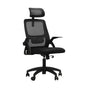 Oikiture Office Chair with Mesh Headrest Backrest Black