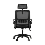 Oikiture Office Chair with Mesh Headrest Backrest Black
