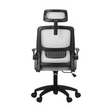 Oikiture Mesh Office Chair Fabric Seat Black&Grey - 45-Degree Angle