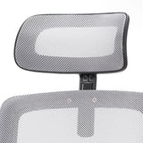 Oikiture Mesh Office Chair Fabric Seat Black&Grey