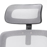 Oikiture Mesh Office Chair Fabric Seat Black&Grey - Side View