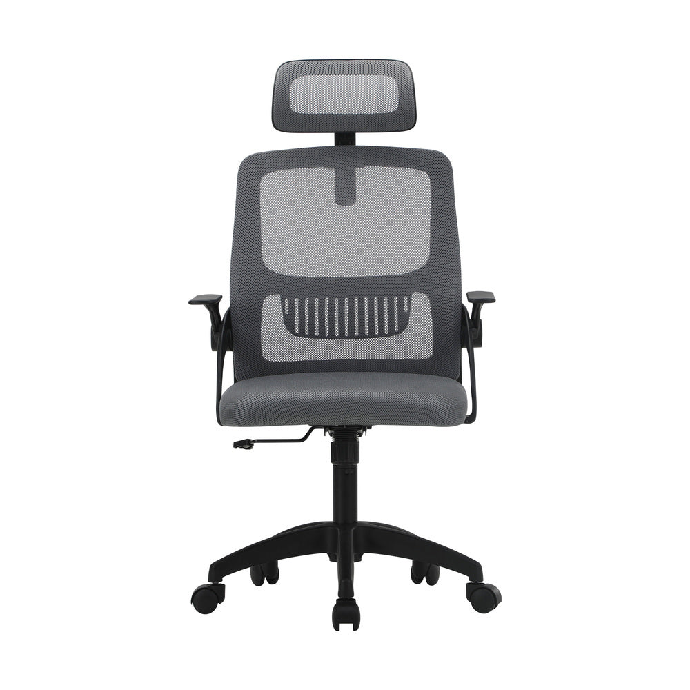 Oikiture Ergonomic Office Chair Back Support Dark Grey&Black