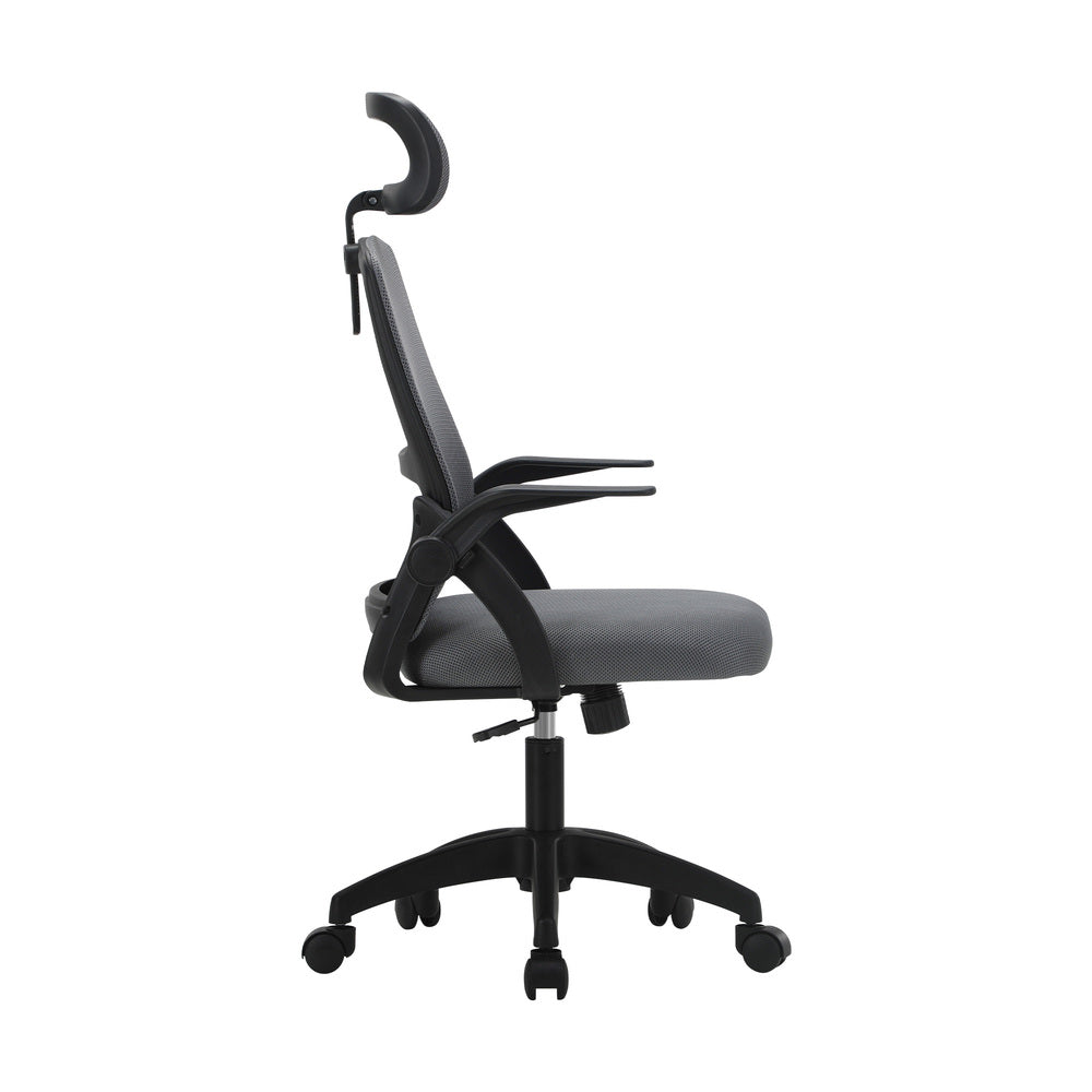 Oikiture Ergonomic Office Chair Back Support Dark Grey&Black