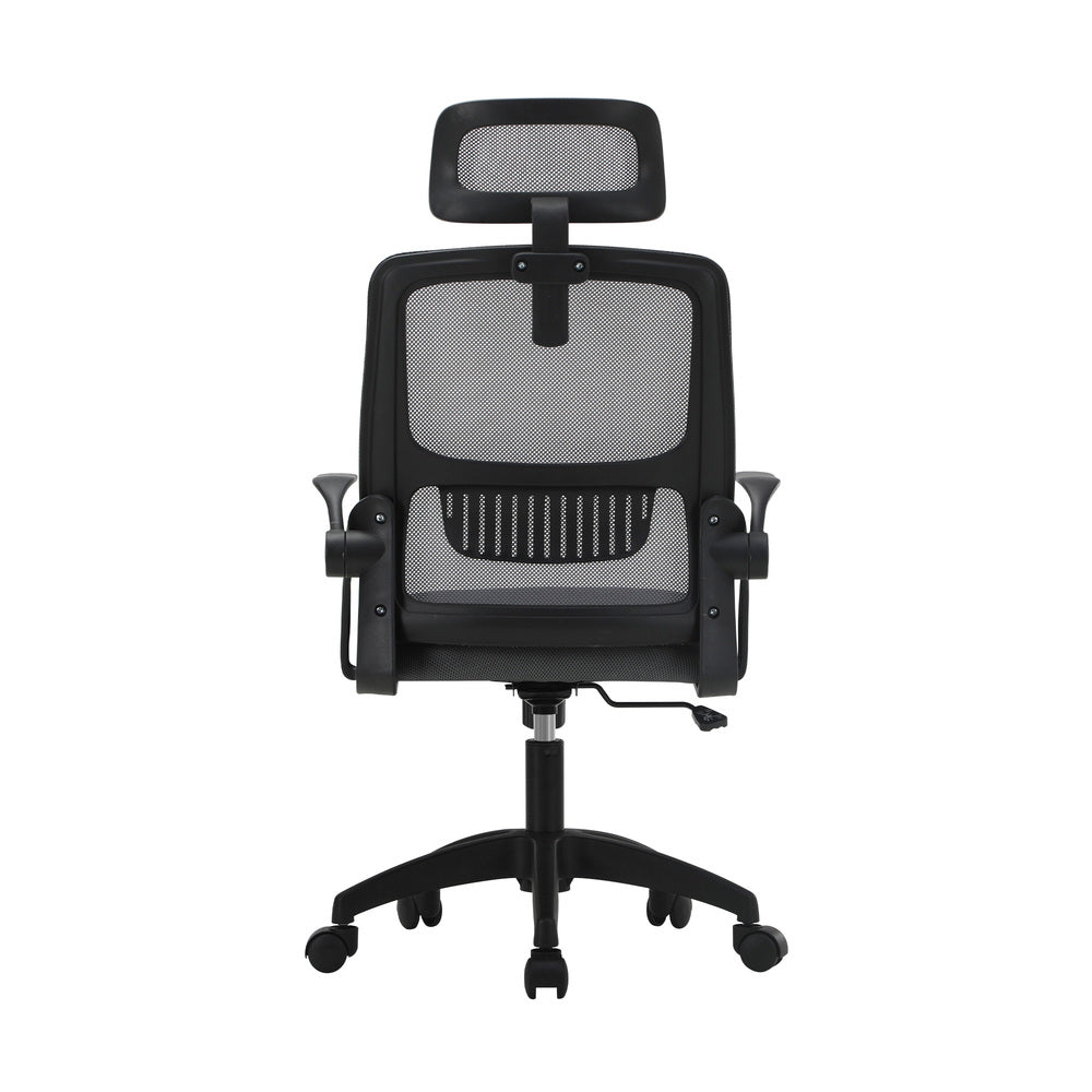 Oikiture Ergonomic Office Chair Back Support Dark Grey&Black