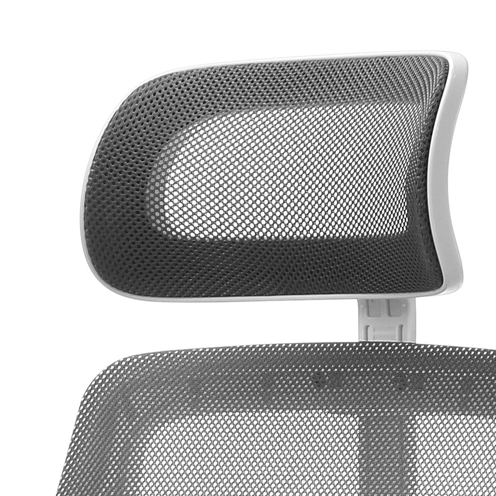 Oikiture Ergonomic Office Chair Back Support Dark Grey&White