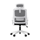 Oikiture Mesh Office Chair Fabric Seat Black&White