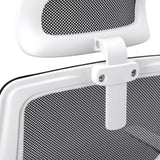 Oikiture Mesh Office Chair Fabric Seat Black&White - Close-Up Angle