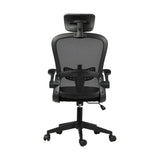 Oikiture Office Chair with Mesh Padding Headrest Armrest Black - 45-Degree Angle
