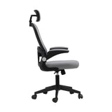 Oikiture Mesh Office Chair Executive Seat Racing Tilt BK&GY - Extra Image