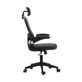 Oikiture Mesh Office Chair Executive Seat Racing Tilt DGY&BK - Low Angle