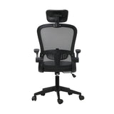 Oikiture Mesh Office Chair Executive Seat Racing Tilt DGY&BK - Top-Down View