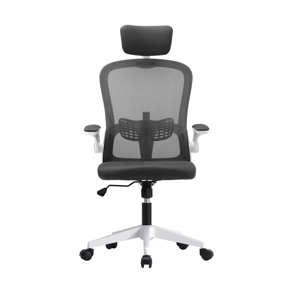 Oikiture Mesh Office Chair Executive Seat Racing Tilt DGY&WH