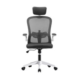 Oikiture Mesh Office Chair Executive Seat Racing Tilt DGY&WH - Extra Image