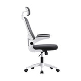 Oikiture Mesh Office Chair Executive Seat Racing Tilt DGY&WH - 45-Degree Angle