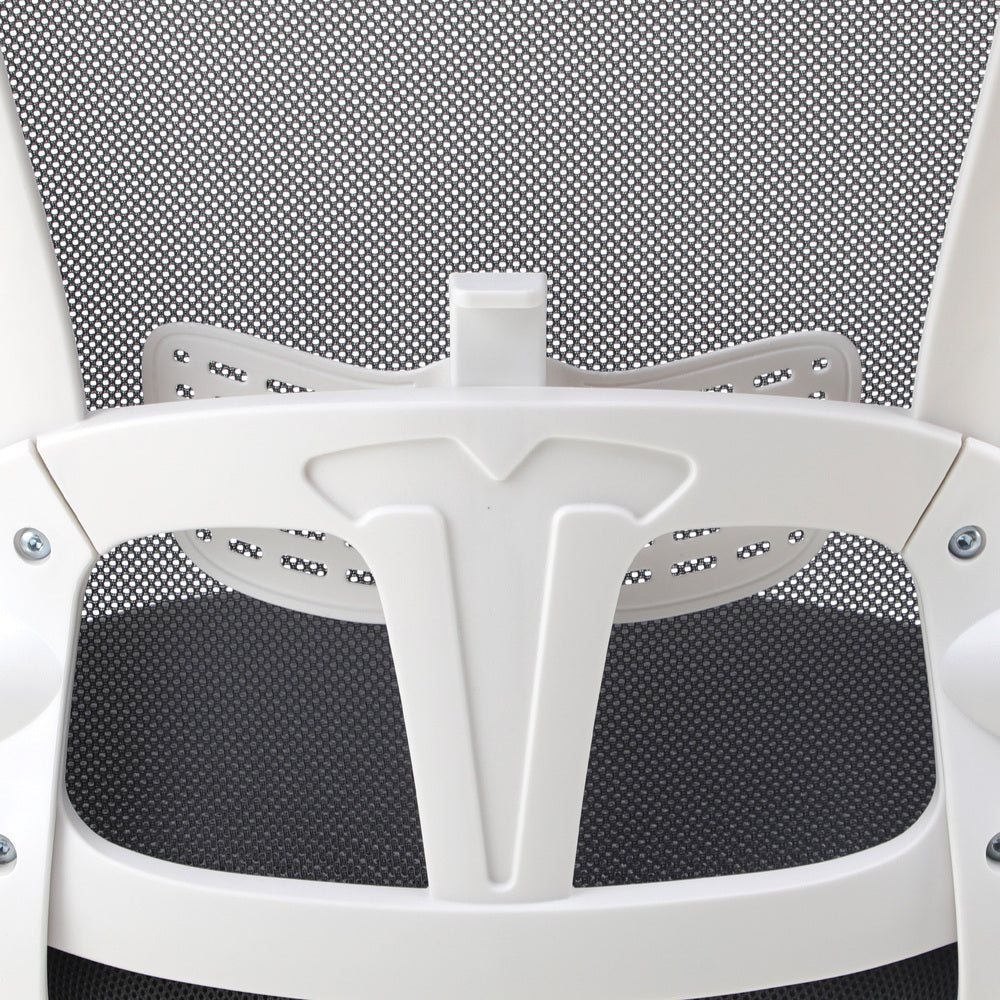 Oikiture Mesh Office Chair Executive Seat Racing Tilt DGY&WH