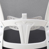 Oikiture Mesh Office Chair Executive Seat Racing Tilt DGY&WH - Rear View