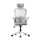 Oikiture Office Chair with Mesh Fabric Seat White