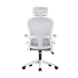 Oikiture Office Chair with Mesh Fabric Seat White - 45-Degree Angle