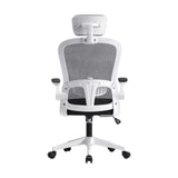 Oikiture Mesh Office Chair Fabric Seat White&Black