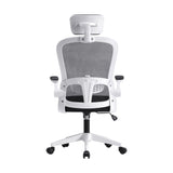 Oikiture Mesh Office Chair Fabric Seat White&Black - 45-Degree Angle