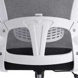Oikiture Mesh Office Chair Fabric Seat White&Black