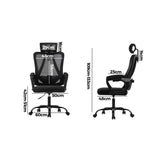 Oikiture Ergonomic Office Chair Lumbar Support Black