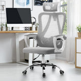 Oikiture Ergonomic Office Chair Lumbar Support White