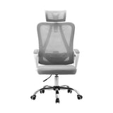 Oikiture Ergonomic Office Chair Lumbar Support White - Close-Up Angle
