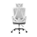 Oikiture Ergonomic Office Chair Lumbar Support White - Front View