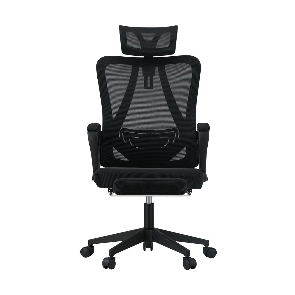 Oikiture Mesh Office Chair Adjustable Lumbar Support Black