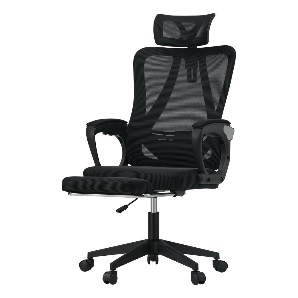 Oikiture Mesh Office Chair Adjustable Lumbar Support Black