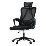 Oikiture Mesh Office Chair Adjustable Lumbar Support Black - Rear View