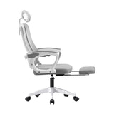 Oikiture Mesh Office Chair Adjustable Lumbar Support White - Rear View