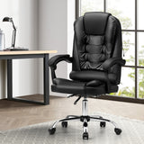 Oikiture Massage Office Chair Racing Chairs PU Leather Black - Extra Image