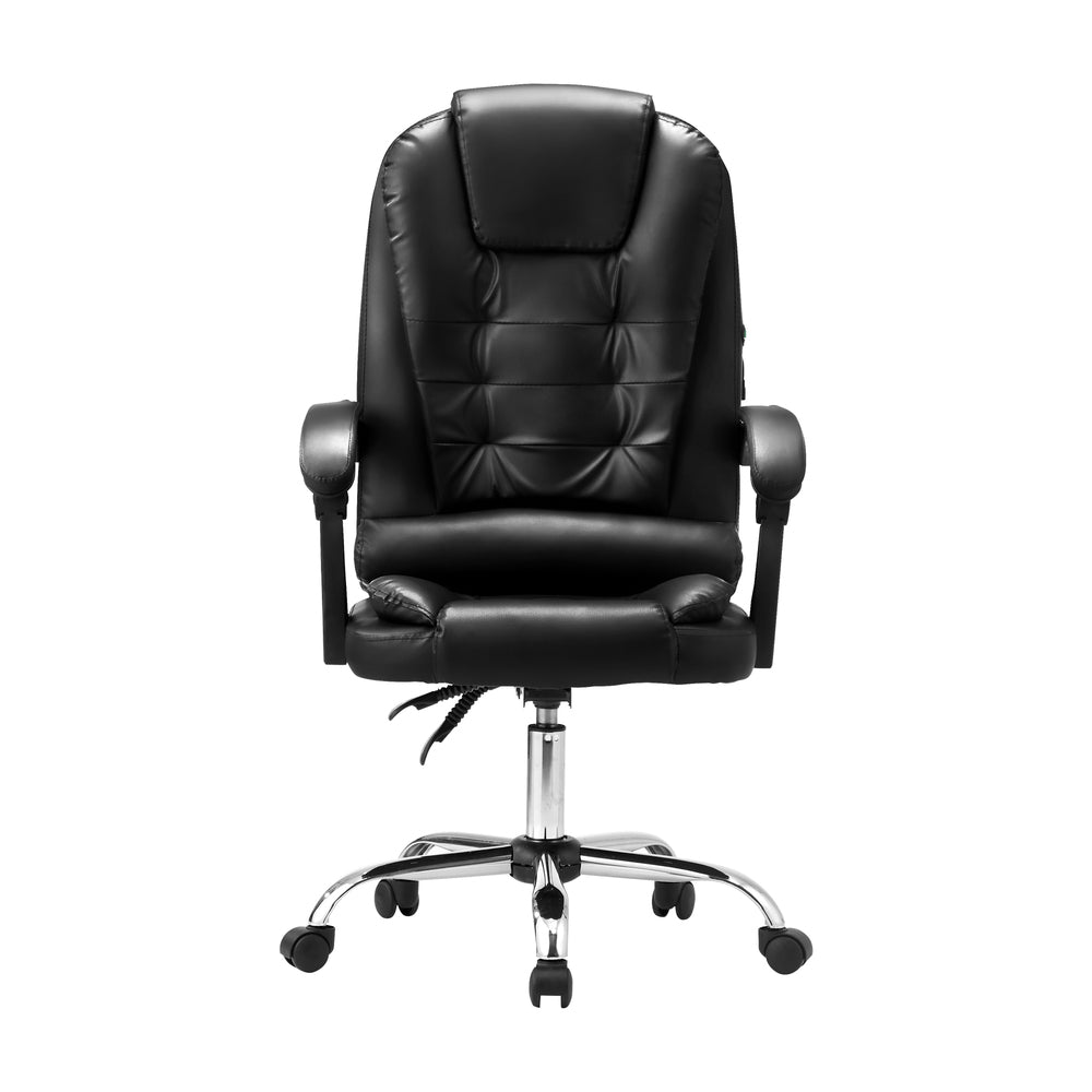 Oikiture Massage Office Chair Racing Chairs PU Leather Black