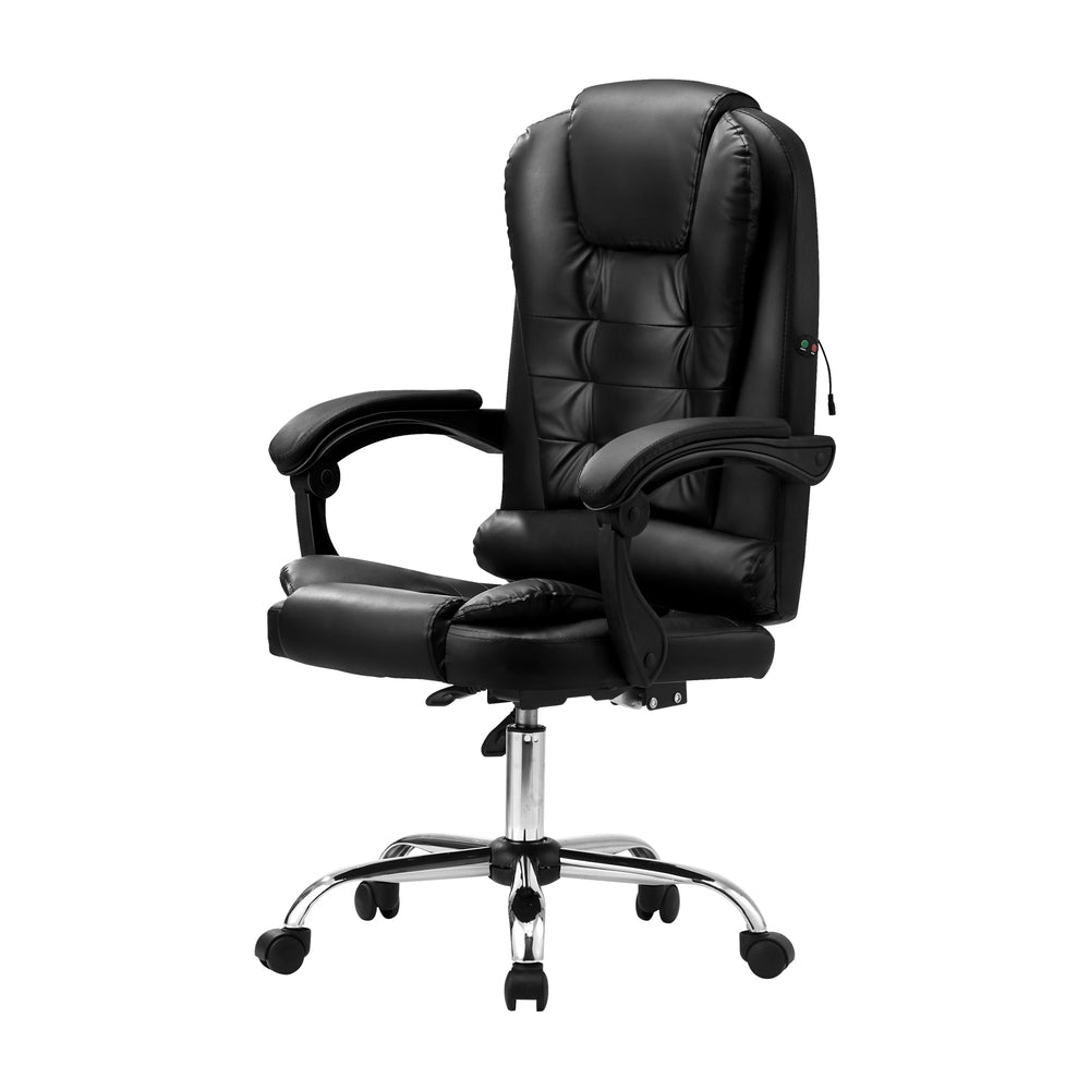 Oikiture Massage Office Chair Racing Chairs PU Leather Black