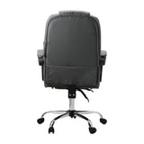 Oikiture Massage Office Chair PU Leather with Footrest Grey - Extra Image