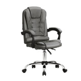 Oikiture Massage Office Chair Racing Chairs PU Leather Grey