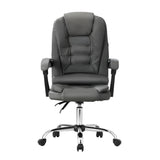 Oikiture Massage Office Chair Racing Chairs PU Leather Grey