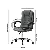 Oikiture Massage Office Chair Racing Chairs PU Leather Grey