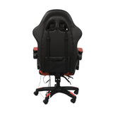 Oikiture Racing Gaming Chair 7 RGB LED 8 Points Massage Black&Red
