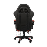 Oikiture Racing Gaming Chair 7 RGB LED 8 Points Massage Black&Red - 45-Degree Angle