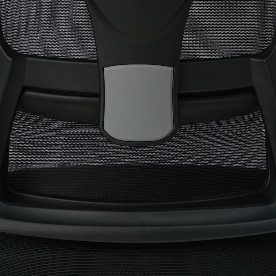 Oikiture Mesh Office Chair D-Shape Back Support Black