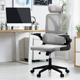 Oikiture Mesh Office Chair Adjustable Lumbar Support D-Shape BK&GY - 45-Degree Angle