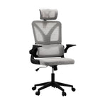 Oikiture Mesh Office Chair Adjustable Lumbar Support Black & Grey
