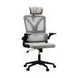 Oikiture Mesh Office Chair Adjustable Lumbar Support Black & Grey