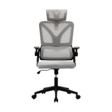 Oikiture Mesh Office Chair Adjustable Lumbar Support D-Shape BK&GY