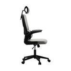 Oikiture Mesh Office Chair Adjustable Lumbar Support Black & Grey