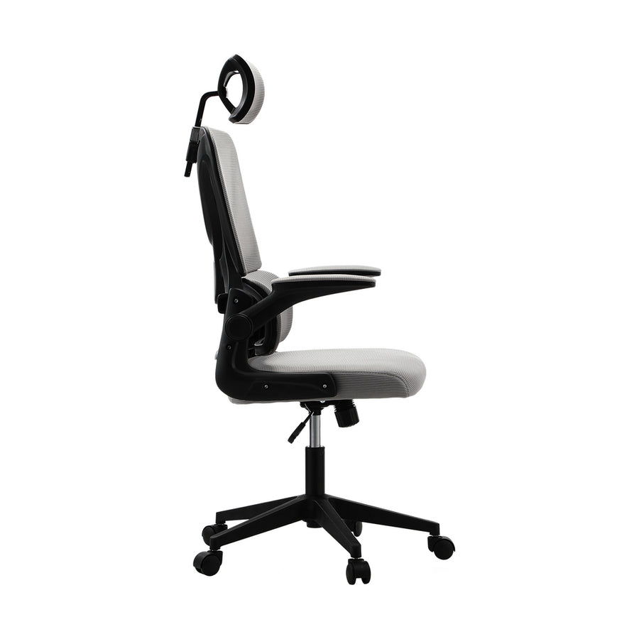 Oikiture Mesh Office Chair Adjustable Lumbar Support Black & Grey